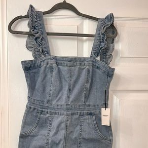 NWT Mini Denim Dress with Pockets